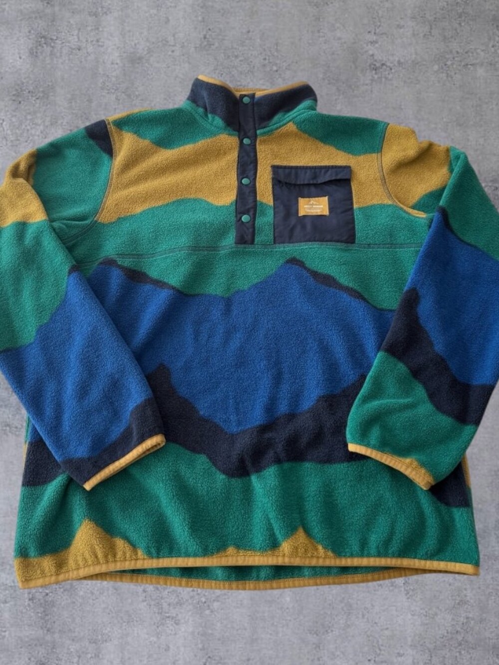 Helly Hansen Mens M Mountain Fleece Snap Pullover Sweater Jacket Gorpcore Retro